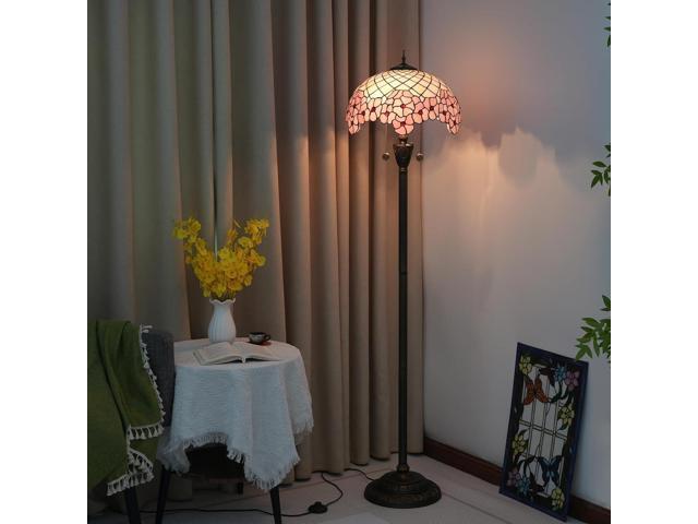 Tiffany Floor Lamp,Floor Lamps for Living Room, Cherry Blossom Style Glass Floor Lamp,Standing Lamp for Bedroom for Living Room Dorm Office...
