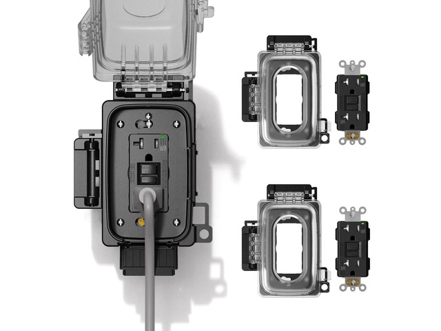 ELEGRP Outdoor GFCI Outlet with Extra-Duty in Use Cover, 20 Amp TRWR Self-Test GFI Receptacle, 1 Gang Weather Resistant in-Use Cover, Lockable,...
