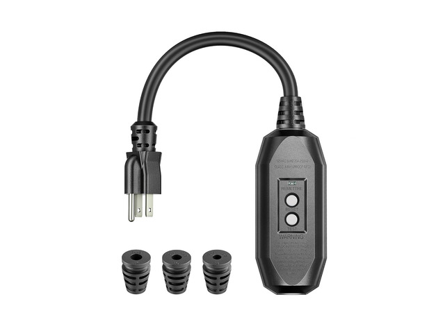 DEWENWILS GFCI Replacement Plug Inline Assembly, Auto-Monitoring GFCI Extension Cord, Manual Reset 3-Prongs Plug for Power Pressure Washer, Power...