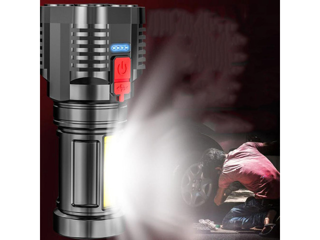 eYotto LED Mini Flashlight, 4 Lighting Modes Waterproof Rechargeable Handheld Flashlight with Side Light for Outdoor Activities Climbing Camping...