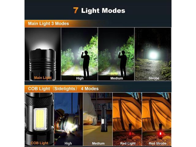 eYotto LED Flashlight, 7 Lighting Modes Super Bright Handheld Flashlight, 1000000LM High Powered LED Flashlight for Outdoor Activies Search Work...