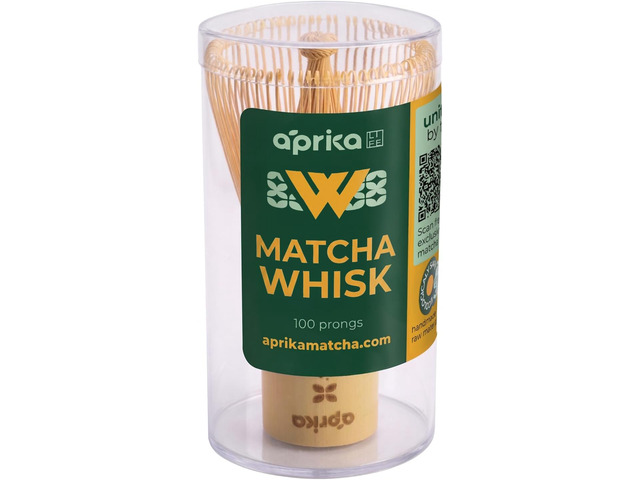 Aprika Life Matcha Whisk, Bamboo 100 Prong Chasen for Matcha Powder, Japanese Tea Ceremony Tool for Latte Drinks