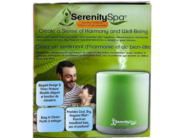 SerenitySpa 400mL Ultrasonic Essential Oil Diffuser LED 7 Color Aromatherapy Set