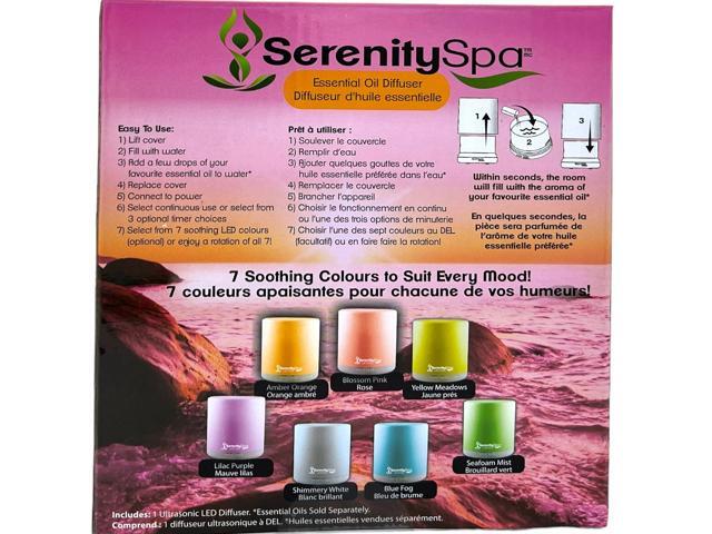 SerenitySpa 400mL Ultrasonic Essential Oil Diffuser LED 7 Color Aromatherapy Set