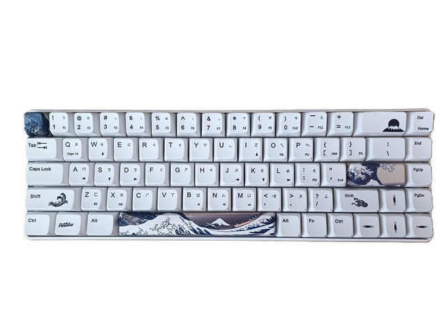 KBParadise V65 Great Wave,65% 68 Keys Mini Wired Mechanical Keyboard, NO Backlit, Hot Swappable, PBT Double Shot Keycap, Compatible with...