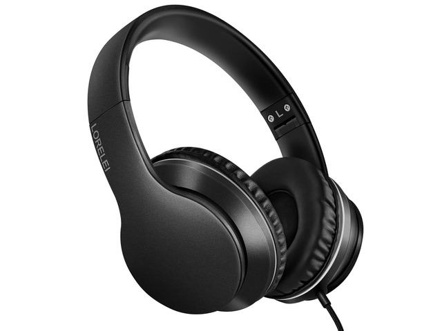 X6 Over-Ear Wired Stereo Bass Headphones with Microphone, Lightweight, Foldable & Portable with 1.45M No-Tangle for Smartphone, Tablet, MP3/4,...
