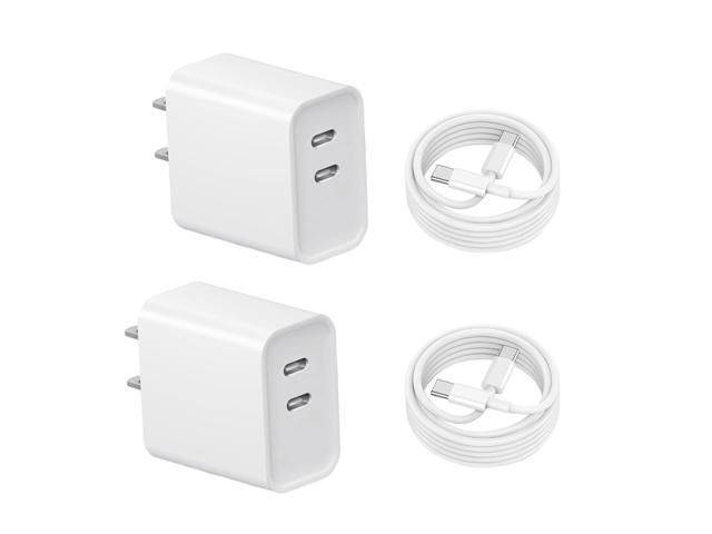 KEHIPI USB c Charger Block,Dual c Wall Block with c to c Cable,Type c Adapter, usbc Cube for iPhone 17/Pro/Pro Max/17 Air/iPhone 16/15 Pro...