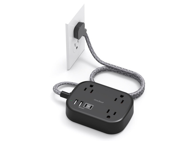 Cruise Essentials 2026, Travel Power Strip with USB C,Flat Plug 6ft Extension Cord with 3 Outlets 4 USB Ports(2 USB C),Desk Wall Outlet...