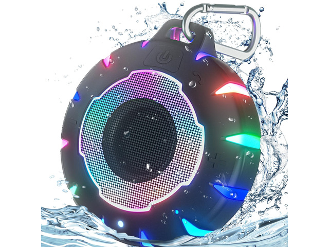 Waterproof Shower Bluetooth Speaker, Durable & Portable with Clear Sound, Ideal for Shower, Pool, Beach & Kayaking Great Gift for All Ages