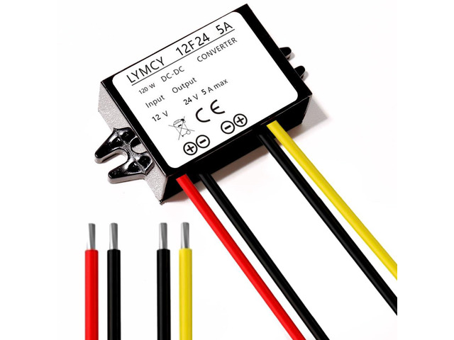 DC Boost Converter 12V to 24V Converter 5A 120W Step Up Converter VoltageWaterproof Power Supply Module Boost Transformer for Car Truck Vehicle Boat