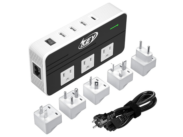 230-Watt Step Down 220V to 110V Voltage Converter International Travel Adapter/Power Converter with USB-C Port 18W - [Use for USA Appliance...