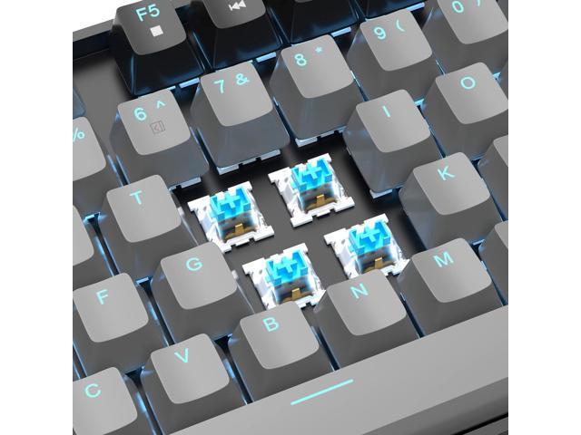 MageGee 75% Mechanical Gaming Keyboard, Blue Switch, LED Backlit, 87 Keys Compact TKL Wired Computer Keyboards for Windows Laptop PC Gamer -...