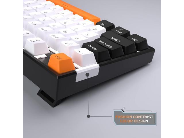 MageGee 75% Mechanical Gaming Keyboard, Yellow Switch, LED White Backlit, 87 Keys Compact TKL Wired Computer Keyboards for Windows Laptop PC Gamer...
