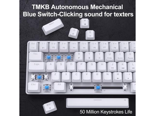 DIERYA T68SE 60% Gaming Mechanical Keyboard,Ultra Compact Mini 68 Key with Blue Switches Wired Keyboard,Anti-Ghosting Keys, for Windows Laptops and...