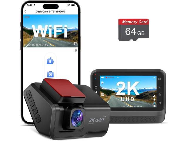 Dash Cam for Cars, 2K Car Camera with WiFi, Front Dash Camera for Cars, Otovoda Mini Dash Cam with Super Night Vision, 24 Hours Parking Monitor...