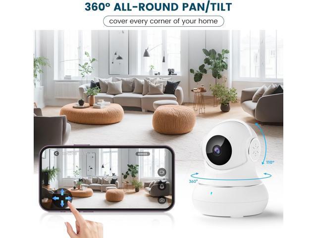 litokam Security Camera Indoor 2K, 360 Pan/Tilt Cameras for Home Security with Motion Detection, Baby Monitor for Pet/Dog with Night Vision, 2.4GHz...