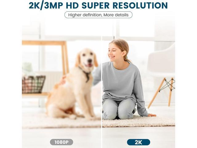 litokam Security Camera Indoor 2K, 360 Pan/Tilt Cameras for Home Security with Motion Detection, Baby Monitor for Pet/Dog with Night Vision, 2.4GHz...