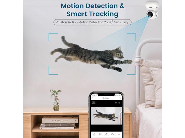 litokam Security Camera Indoor 2K, 360 Pan/Tilt Cameras for Home Security with Motion Detection, Baby Monitor for Pet/Dog with Night Vision, 2.4GHz...