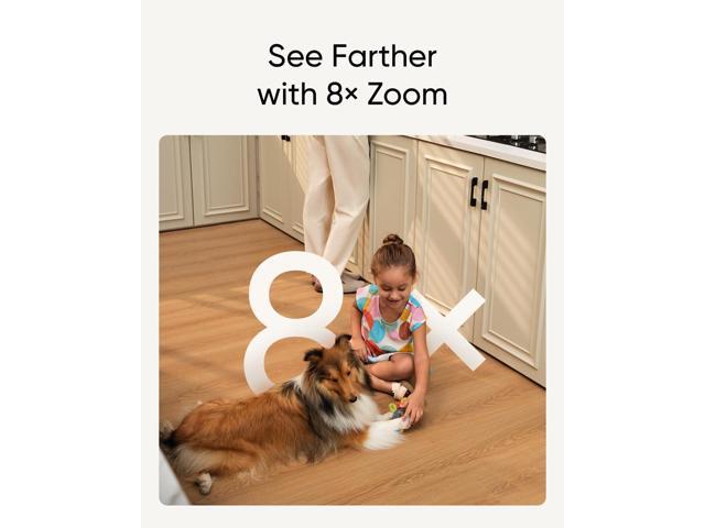 eufy Security Indoor Cam S350, Dual Cameras, 4K UHD Security Camera with 8× Zoom, 360° Camera, Baby Monitor, Pet Camera, Human/Pet Detection, AI...