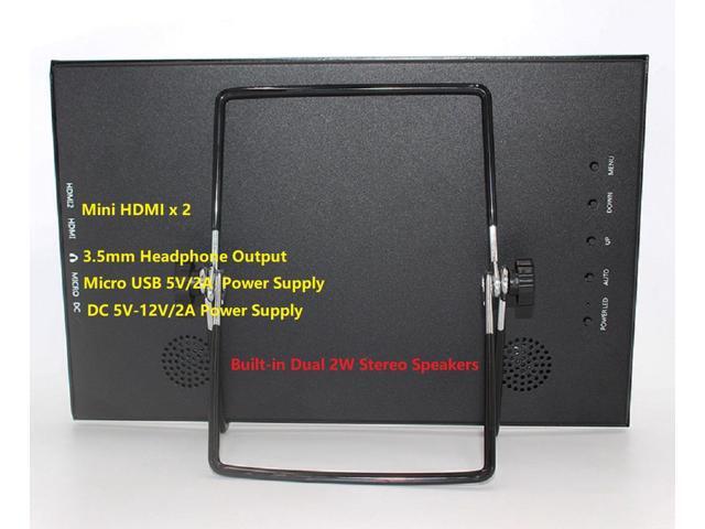 11.6 inch 1920x1080 Full HD Portable Lightweight 1080p IPS LED LCD Monitor with Mini HDMI x 2 / 3.5mm Audio / Micro USB Ports, 5V 2A USB Power...