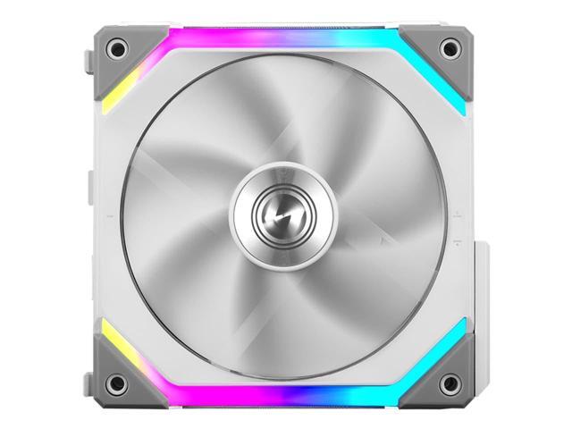 Lian Li UNI Fan SL120 3 Pack White-with Controller (ARGB 120mm LED PWM Daisy-Chain) UF-SL120-3W PC Cooling Computer ARGB Case Fans Heatsink Cooler