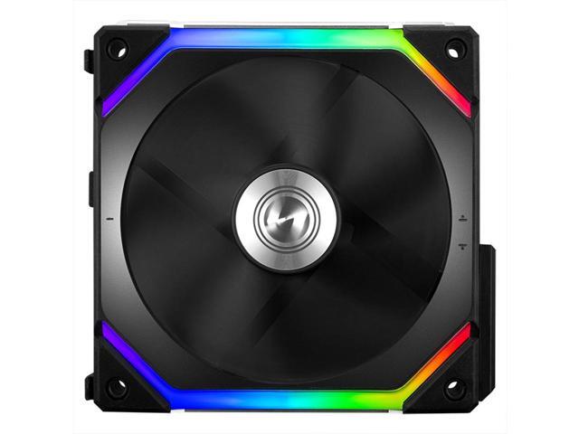 Lian Li UNI Fan SL120 3 Pack Black-with Controller (ARGB 120mm LED PWM Daisy-Chain) UF-SL120-3W PC Cooling Computer ARGB Case Fans Heatsink Cooler