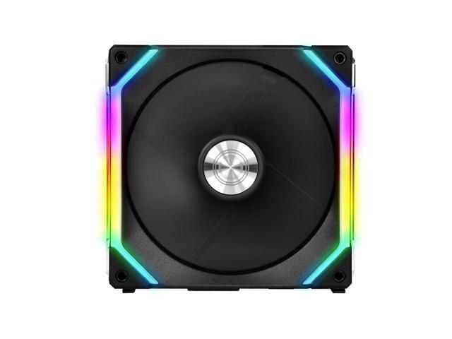 LL UNI Fan SL120 6 Pack Black-with Controller and Extension (ARGB 120mm LED PWM Daisy-Chain) PC Cooling Computer ARGB Case Fans Heatsink Cooler...