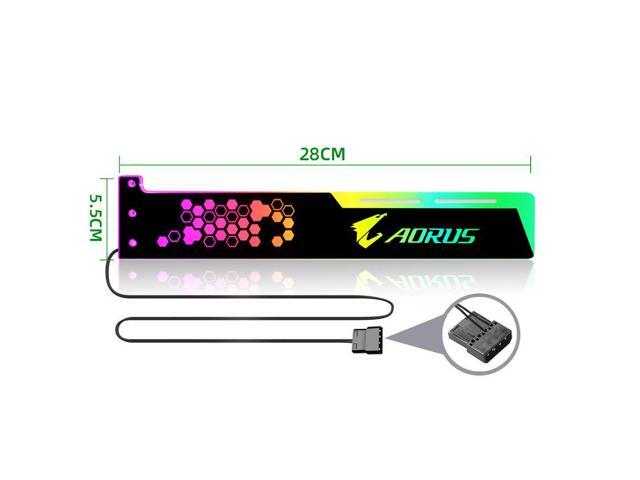 DOC - AROUS pattern Graphics card GPU support bracket Video card recessed bracket/rack bracket, 5V- 3PIN RGB Streamer discoloration GPU Brace, for...
