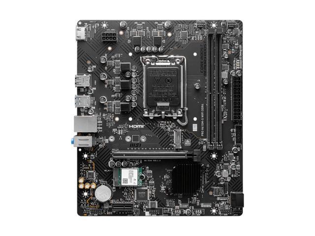 MSI PRO H610M-S WIFI DDR4 LGA 1700 Intel H610 SATA 6Gb/s Micro ATX Intel Motherboard