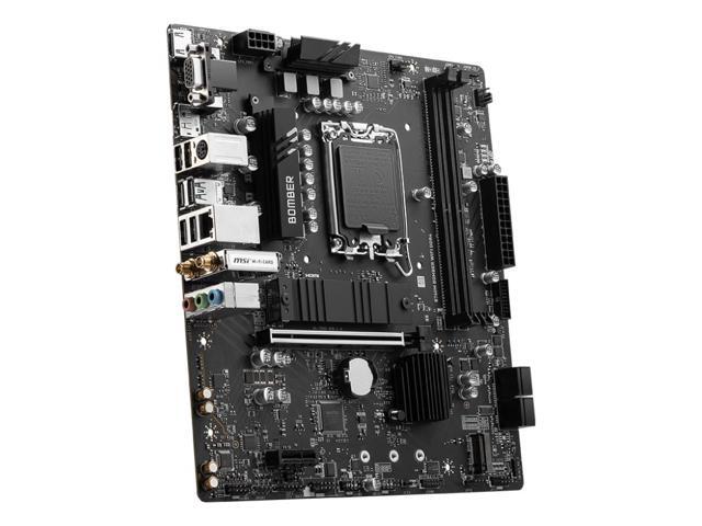 MSI B760M BOMBER WIFI DDR4 motherboard Supports 12th/13th/14th Gen Intel Core Processors, Pentium Gold and Celeron Processors (LGA 1700)