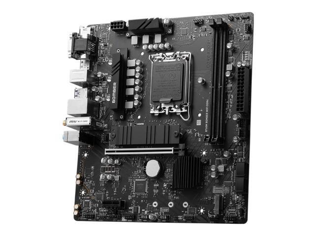 MSI B760M BOMBER WIFI DDR4 motherboard Supports 12th/13th/14th Gen Intel Core Processors, Pentium Gold and Celeron Processors (LGA 1700)