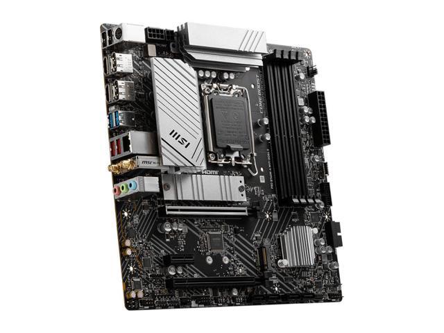 MSI PRO B760M-A WIFI DDR4 II LGA 1700 Intel B750 SATA 6Gb/s mATX Motherboard,Wi-Fi 6E, Bluetooth 5.3, premium 2.5G LAN