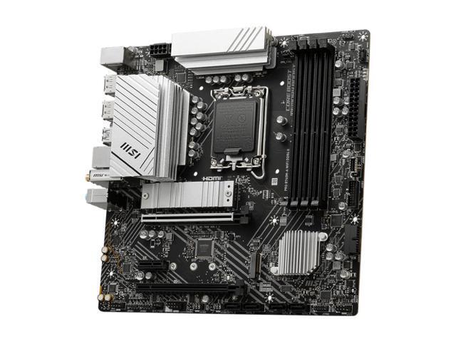 MSI PRO B760M-A WIFI DDR4 II LGA 1700 Intel B750 SATA 6Gb/s mATX Motherboard,Wi-Fi 6E, Bluetooth 5.3, premium 2.5G LAN