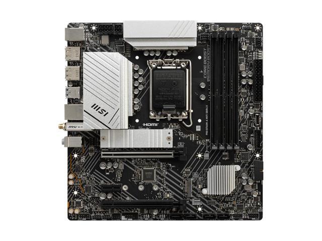 MSI PRO B760M-A WIFI DDR4 II LGA 1700 Intel B750 SATA 6Gb/s mATX Motherboard,Wi-Fi 6E, Bluetooth 5.3, premium 2.5G LAN
