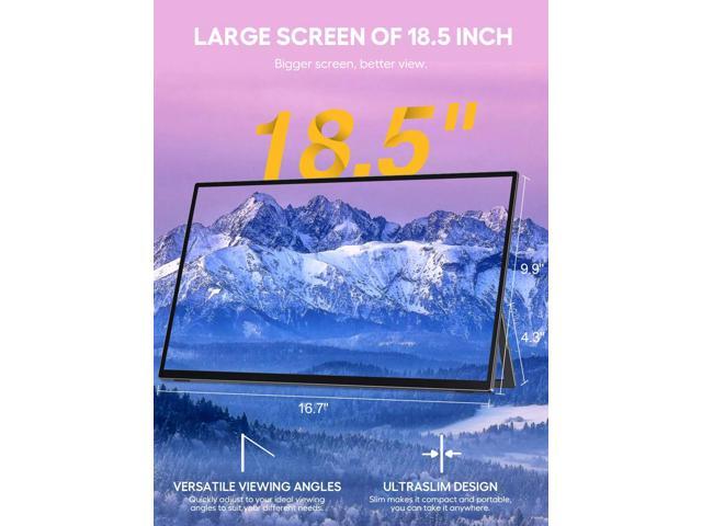 NEWSOUL 18.5' 120Hz Touchscreen Portable Monitor 1080P For Xbox PS Gaming Monitor 120Hz w/180° Adjustable Stand &VESA