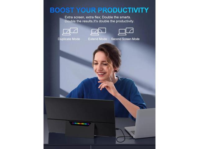 NEWSOUL 18.5' 120Hz Portable Monitor USB-C Monitor 100%sRGB Gaming Monitor