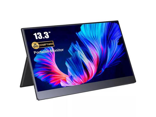NEWSOUL Portable Monitor 13.3' 2K 2560*1600 60Hz 100% sRGB 16:10 Ultra Slim Computer Game Monitor For Laptop/Smartphone/Game