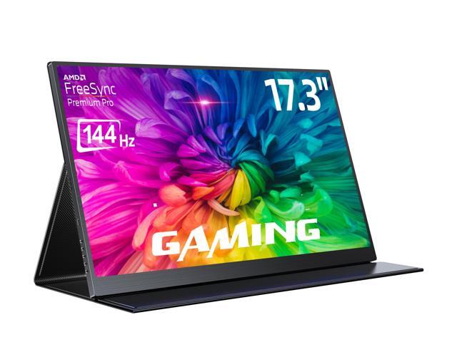 NEWSOUL 17.3 Inch 144Hz Portable Gaming Monitor, AMD FreeSync Premium Eye Care Monitor, FHD 1080P HDR IPS Laptop Computer Monitor, HDMI USB C...