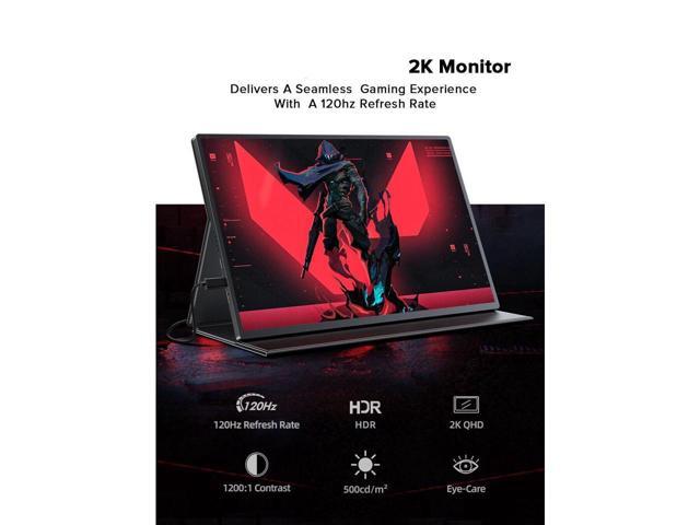 Newsoul Portable Monitor For Laptop 16' NEWSOUL 2K 120HZ HDR FreeSync Portable Gaming Monitor for PS5, Xbox, Switch