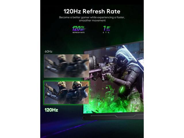 NEWSOUL 18.5' 120HZ Portable Monitor Gaming Monitor Frameless Travel Computer Monitor w/VESA
