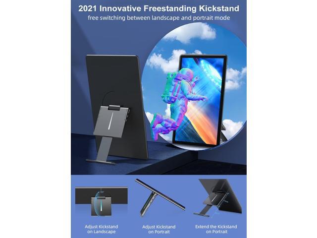 Newsoul 15.6' Touchscreen Gaming Monitor with Built-in Stand, 1080P FHD IPS Display, USB-C, HDMI, & 10-Point Capacitive Touch for Laptop, MacBook,...