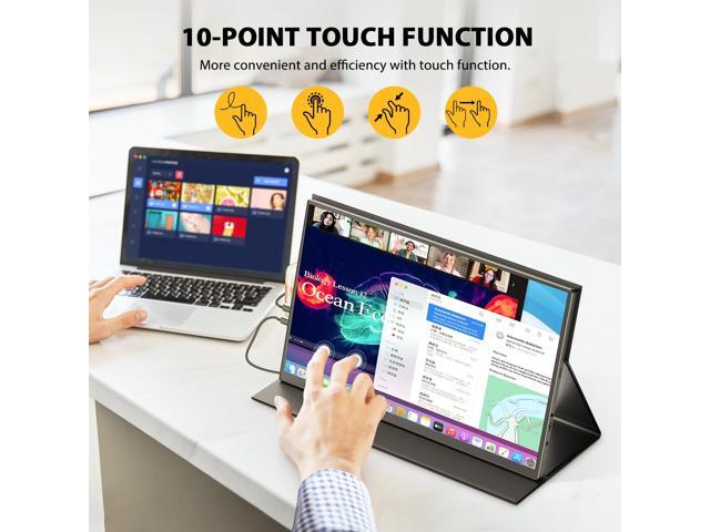Newsoul 18.5' FHD Touchscreen Gaming Monitor - 120Hz 1ms, FreeSync HDR, 400Nits IPS, 100% sRGB, VESA Mount - for PC, PS5, Xbox