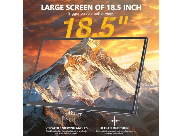 Newsoul 18.5' FHD Touchscreen Gaming Monitor - 120Hz 1ms, FreeSync HDR, 400Nits IPS, 100% sRGB, VESA Mount - for PC, PS5, Xbox
