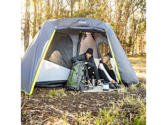 CORE Instant Cabin Tents 6 Person / 9 Person / 10 Person / 12 Person Family Cabin Multi Room Pop Up Tents Car Camping Included Storage Pockets...
