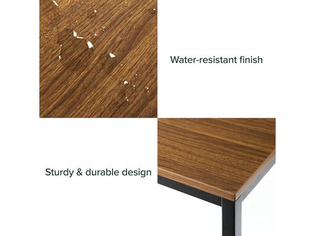 ZINUS Jennifer 55 Inch Black Frame/ Computer Workstation, Office Desk, Easy Assembly, Brown