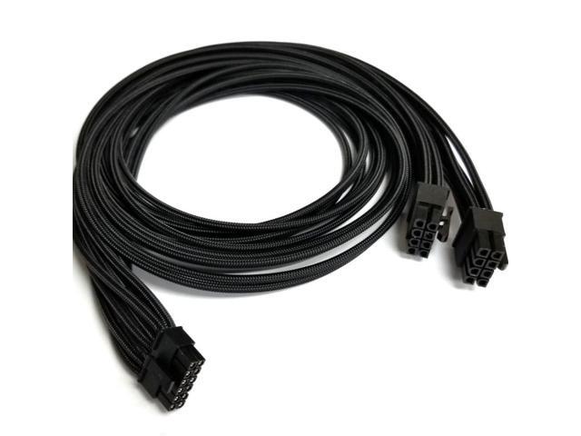 Dual CPU 8 Pin Male to 12VHPWR 16 Pin(12+4) Female Cable 600W PCIe 5.0 GPU Power Adapter, 16AWG, 24-Inch (60cm) for ASUS, Seasonic, Phanteks... Dual CPU 8 Pin Male to 12VHPWR 16 Pin(12+4) Female Cable 600W PCIe 5.0 GPU Power Adapter, 16AWG, 24-Inch (60cm) for ASUS, Seasonic, Phanteks...