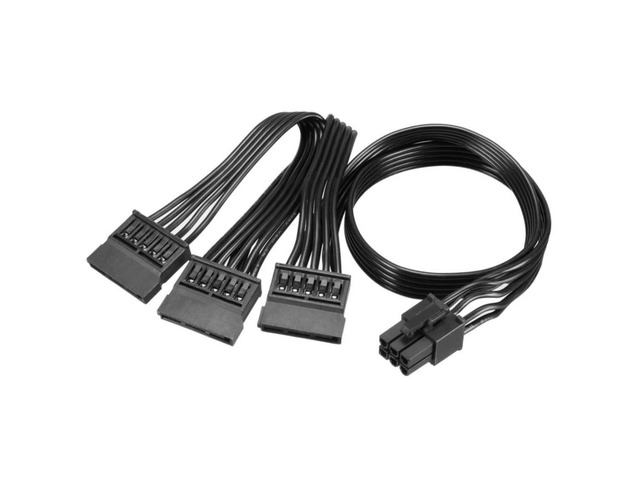 6 Pin to 3X SATA Power Adapter Cable for Seasonic Antec Modular PSU PCIe 6 Pin Male to 3x 15 Pin SATA Female Hard Drive SSD Splitter, 20-inch...