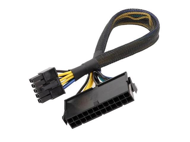 24 Pin to 10 Pin ATX Power Adapter Cable for Lenovo IBM Motherboard 18AWG Braided Sleeved PSU Converter, Replace Proprietary Power Supply with...