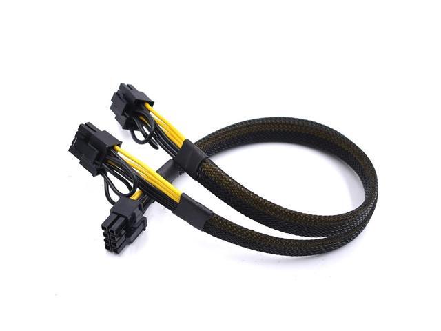 CPU 8 Pin Male to Dual 8 Pin(6+2) Male PCIe Power Adapter Cable for Dell PowerEdge R720 720XD R730 and NVIDIA Tesla GPU J30DG 15-inch(38cm)