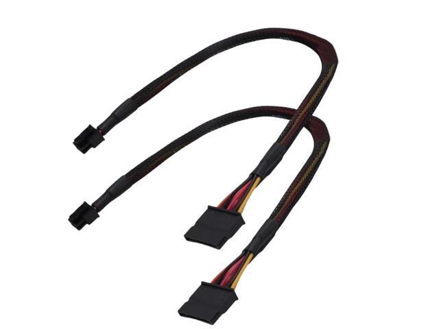 2-Pack SATA Power Cable for Dell Inspiron 3653 3650 15 Pin to Mini 6 Pin ATX Adapter, Replace GP2JM, Add SSD/HDD, 18AWG 15-inch(38cm)